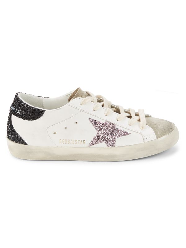 Golden Goose SStar Glitter Leather Sneakers